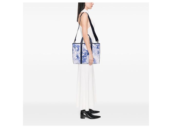 Louis Vuitton Blue Monogram Watercolor Weekend Tote PM Blau - Ansicht 6