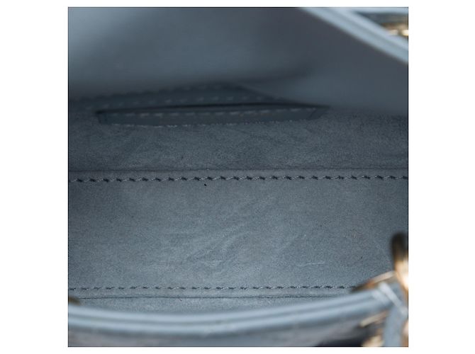 Autre Marque Dior Blue Micro Lambskin Cannage Lady Dior - vista 4