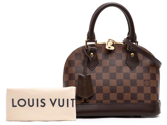 Louis Vuitton Brown Damier Ebene Alma BB Marrom - vista 7