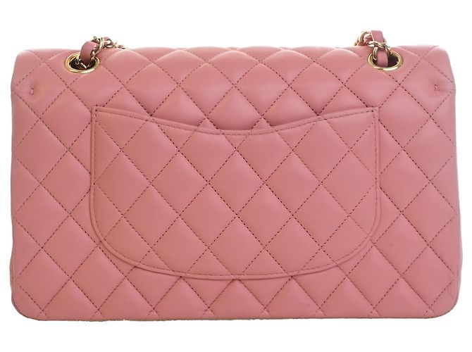 Chanel Pink Medium Classic Lambskin Double Flap Rose - vue 2