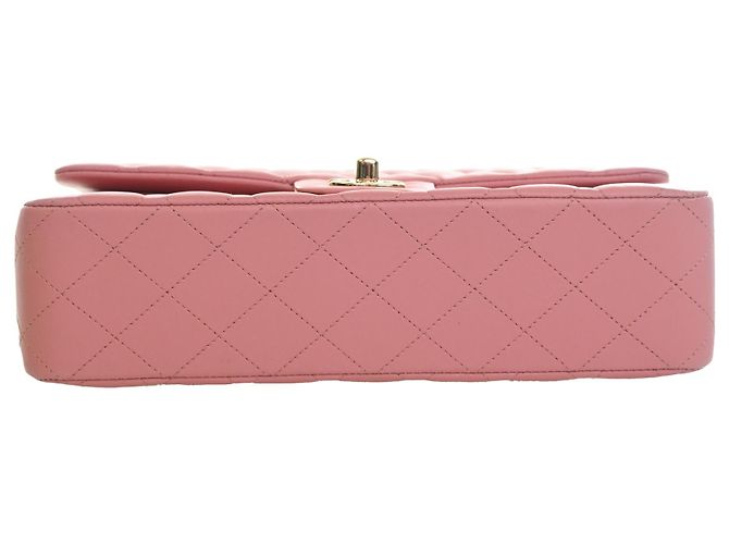 Chanel Pink Medium Classic Lambskin Double Flap Rose - vue 3