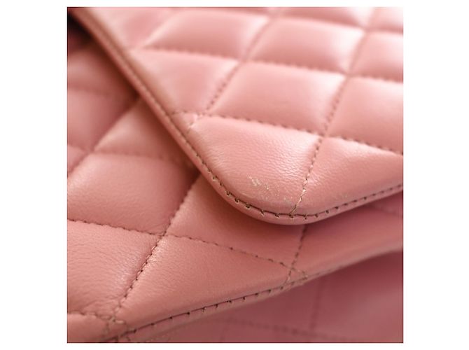 Chanel Pink Medium Classic Lambskin Double Flap Rose - vue 6