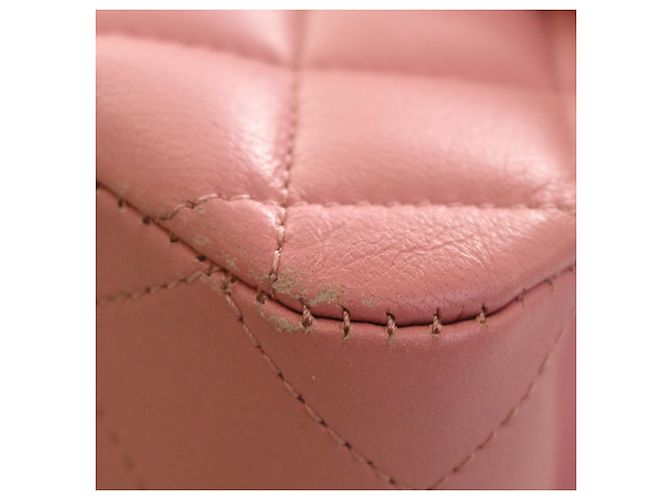 Chanel Pink Medium Classic Lambskin Double Flap Rose - vue 7
