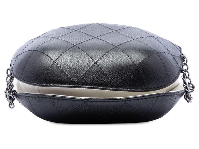Chanel Gabrielle Bucket Bag Small aus gestepptem Kalbsleder bicolor weiß - Ansicht 3