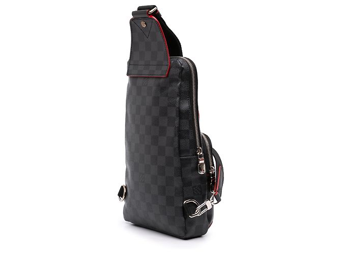 Louis Vuitton Gray Damier Graphite Alps Avenue Sling Marrone - vista 2