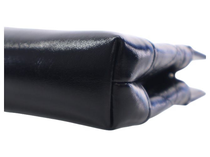 Chanel Clutch 31 con Catena in Lambskin Lucido Nero - vista 9