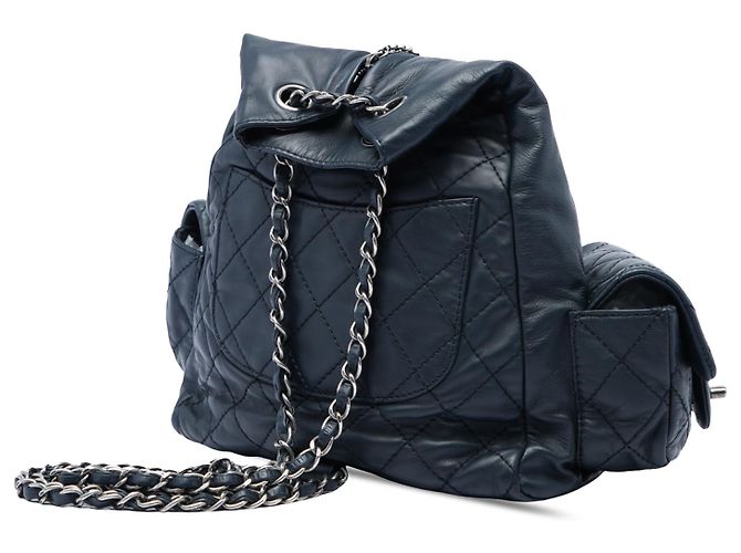 Lo zaino Chanel Blue Large in vitello è tornato Blu navy - vista 2