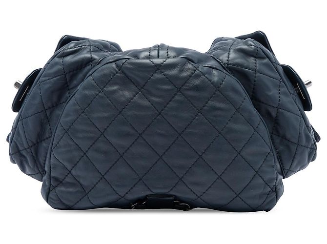 Lo zaino Chanel Blue Large in vitello è tornato Blu navy - vista 3