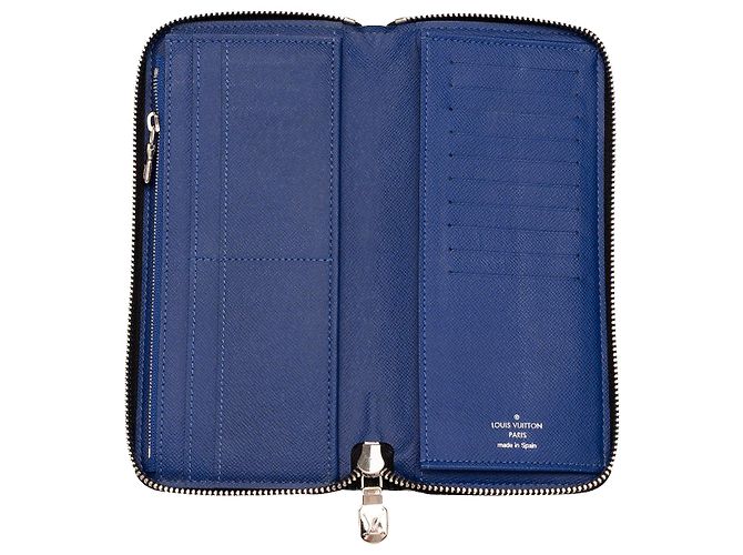 Cartera Zippy Vertical Louis Vuitton Blue Monogram Taigarama Azul - vista 4