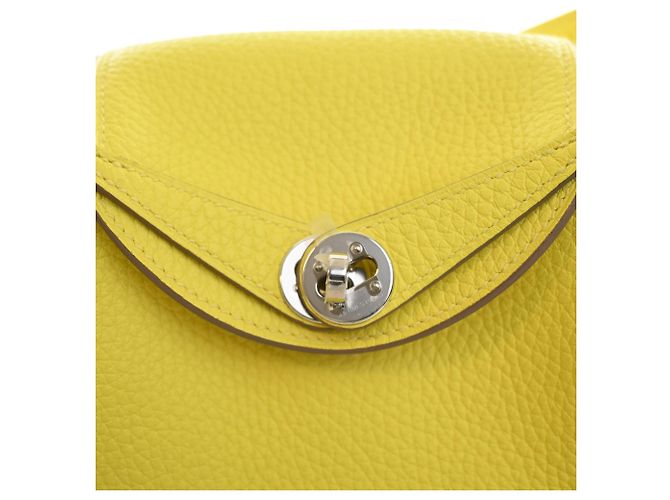 Hermès Mini Clemence Lindy 20 Amarillo - vista 10