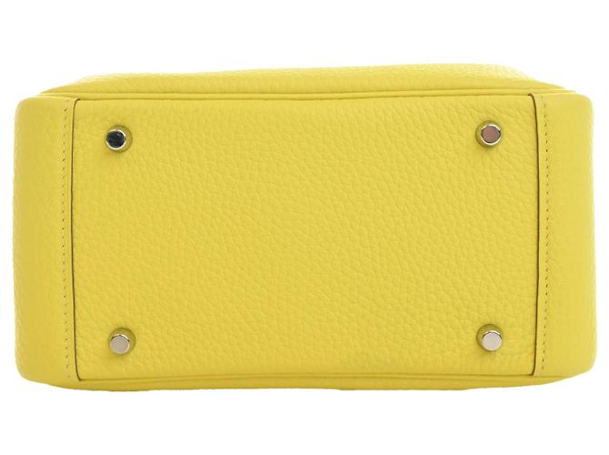 Hermès Mini Clemence Lindy 20 Amarillo - vista 3