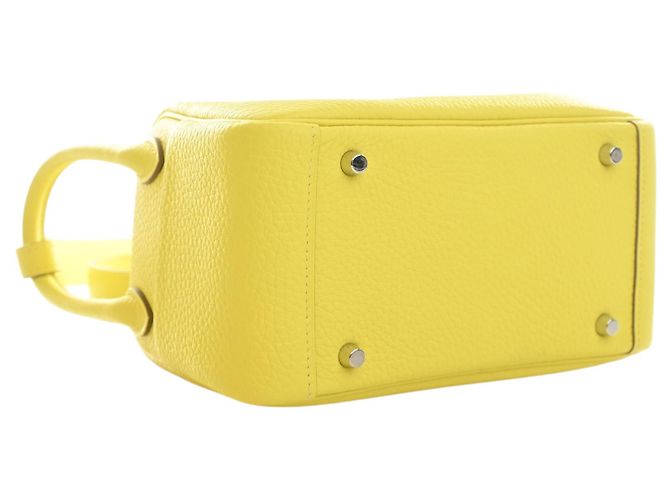 Hermès Mini Clemence Lindy 20 Amarillo - vista 6