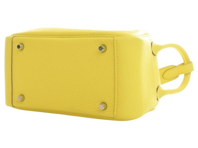 Hermès Mini Clemence Lindy 20 Amarillo - vista 7