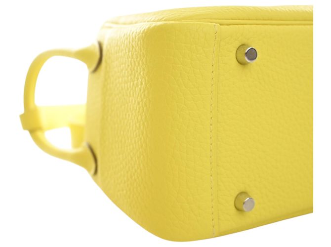 Hermès Mini Clemence Lindy 20 Amarillo - vista 8