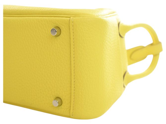 Hermès Mini Clemence Lindy 20 Amarillo - vista 9
