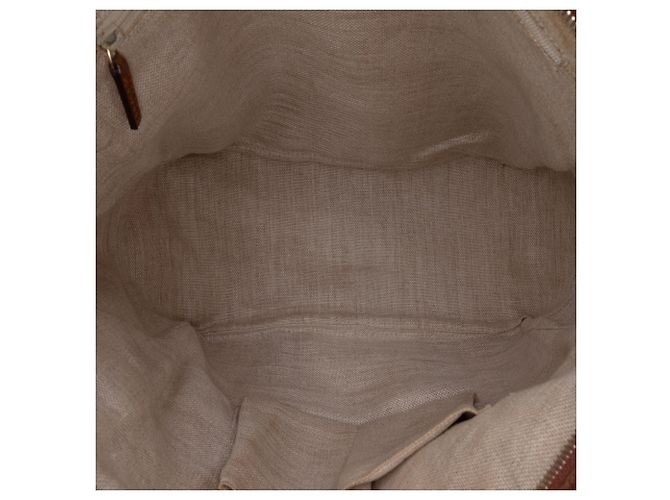 Borsa tote con zip Gucci Bree in tela GG beige - vista 4
