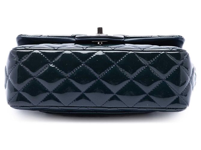 Chanel Blue Mini Rectangular Classic Patent Single Flap Azul Azul marinho - vista 3