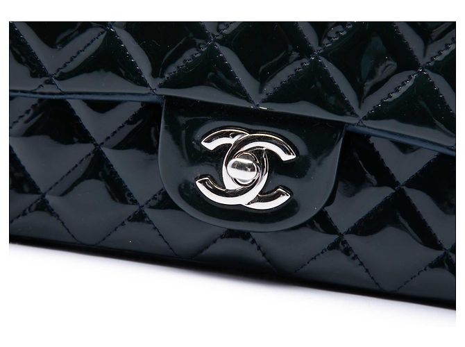 Chanel Blue Mini Rectangular Classic Patent Single Flap Azul Azul marinho - vista 5