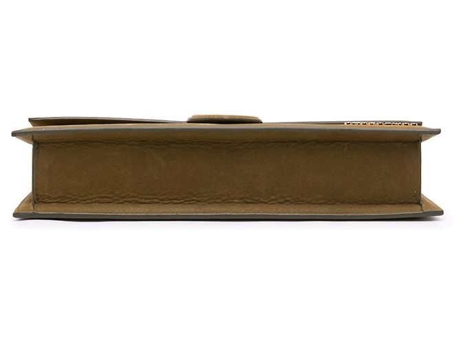Borsa a tracolla Le Bambino Long Jacquemus in camoscio marrone Cachi - vista 3