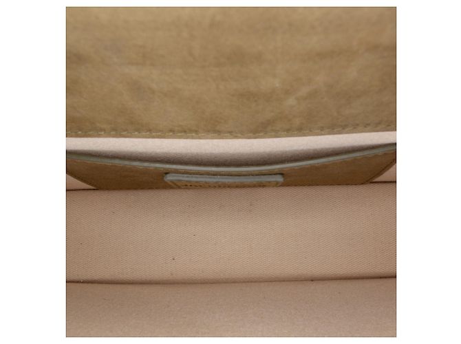 Borsa a tracolla Le Bambino Long Jacquemus in camoscio marrone Cachi - vista 4