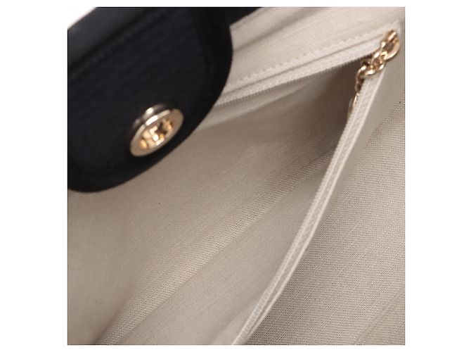 Borsa Tote Deauville Chanel Medium in tela nera Nero - vista 4
