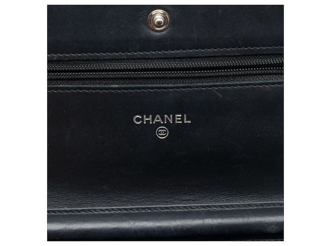 Chanel Black CC Caviar Wallet On Chain Preto - vista 5