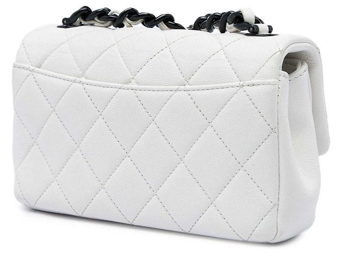 Chanel White Small Quilted Caviar My Everything Flap Bianco - vista 2