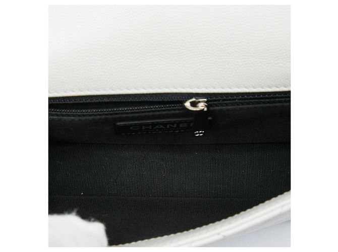 Chanel White Small Quilted Caviar My Everything Flap Bianco - vista 4