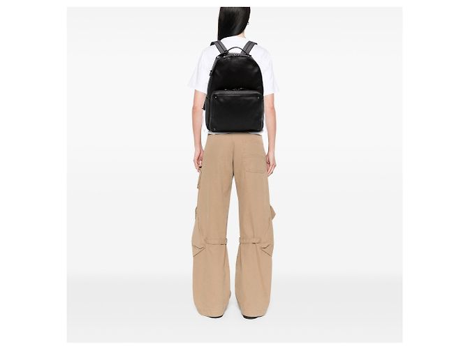Zaino Valentino Rockstud in pelle di vitello grana grossa nera Nero - vista 6
