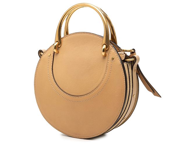 Chloé Pixie Satchel Klein aus Kalbsleder und Wildleder Beige - Ansicht 2
