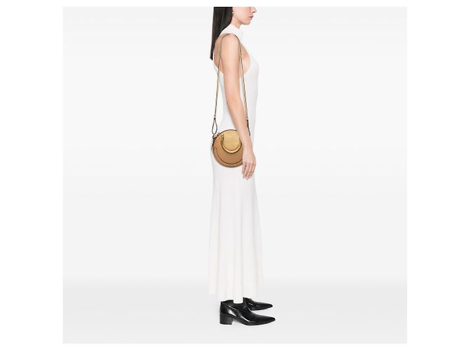 Chloé Pixie Satchel Klein aus Kalbsleder und Wildleder Beige - Ansicht 6