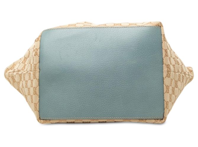 Bolso Tote Gucci Beige GG Canvas Web - vista 3