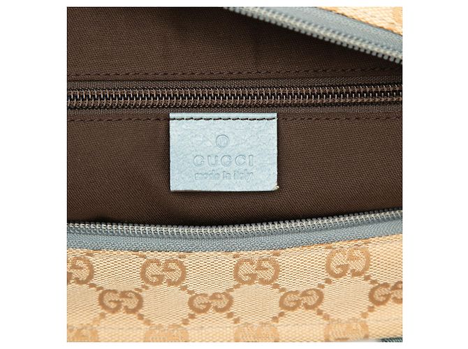 Bolso Tote Gucci Beige GG Canvas Web - vista 5