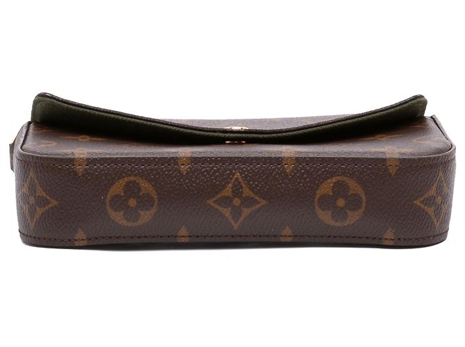 Pochette Félicie Louis Vuitton Brown Monogram Felicie Strap And Go Marrone - vista 3