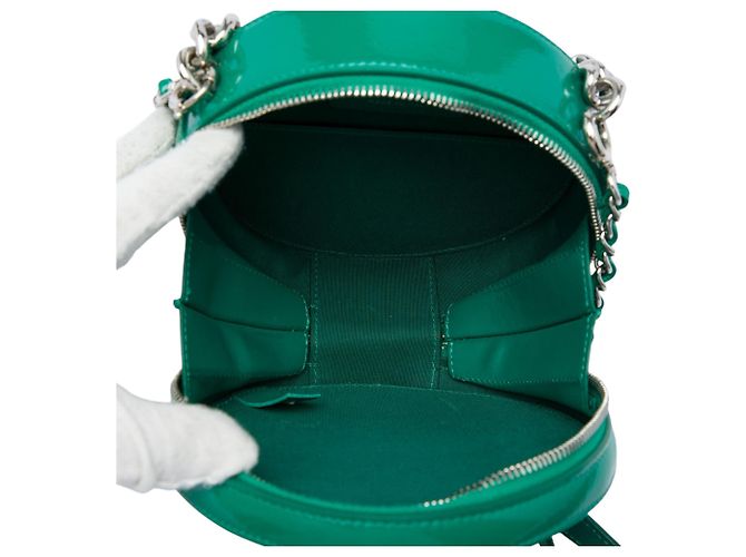 Chanel Green CC Patent Round As Earth Bag Tasche Grün - Ansicht 4
