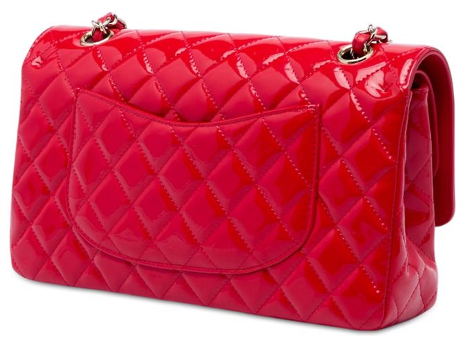 Chanel Red Medium Classic Patent Double Flap Rot - Ansicht 2