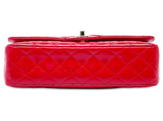 Chanel Red Medium Classic Patent Double Flap Rot - Ansicht 3