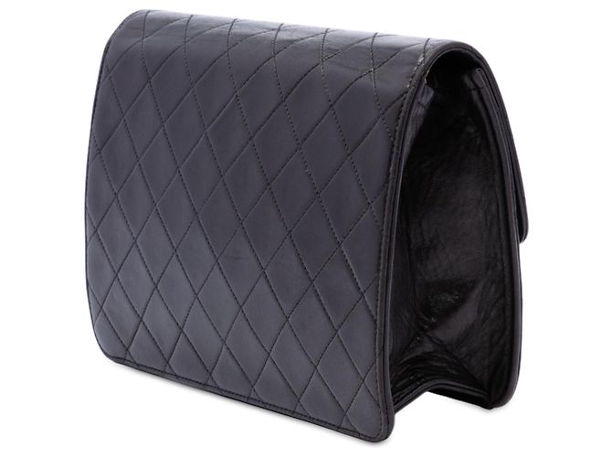 Chanel Black Small CC Quilted Lambskin Single Flap Schwarz - Ansicht 2