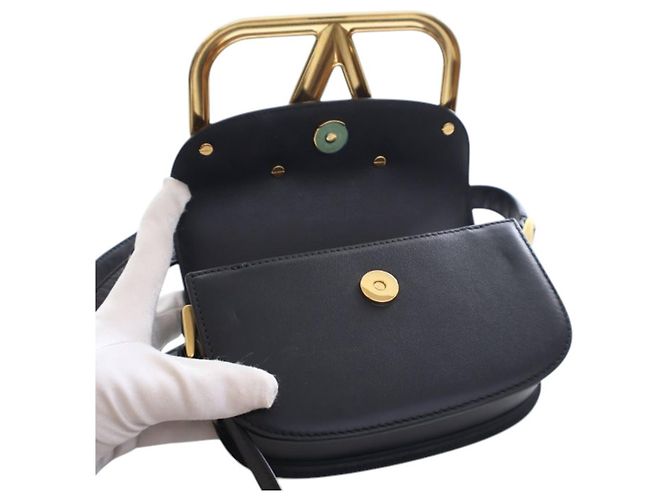 Valentino Borsa a tracolla Supervee piccola in pelle nera Nero - vista 5