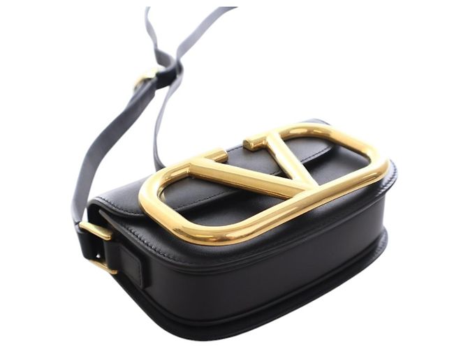 Valentino Borsa a tracolla Supervee piccola in pelle nera Nero - vista 6