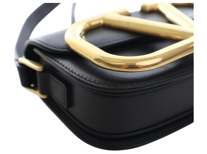 Valentino Borsa a tracolla Supervee piccola in pelle nera Nero - vista 8