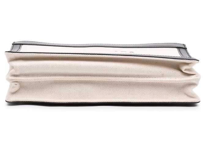 Balenciaga Pochette Crossbody in tela bianca e blu navy Bianco - vista 3