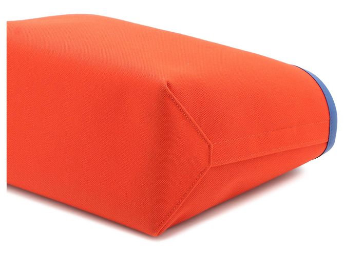 Hermès Orange Toile Sac Steeple 25 Naranja - vista 6