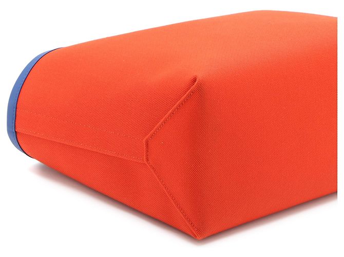 Hermès Orange Toile Sac Steeple 25 Naranja - vista 7