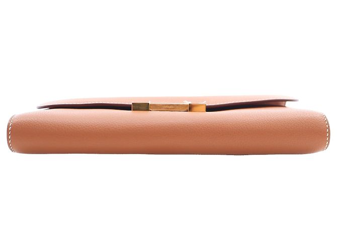 Portafoglio Hermès Constance Wallet To Go in pelle Evercolor Brown Marrone - vista 4