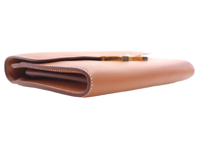 Portafoglio Hermès Constance Wallet To Go in pelle Evercolor Brown Marrone - vista 5