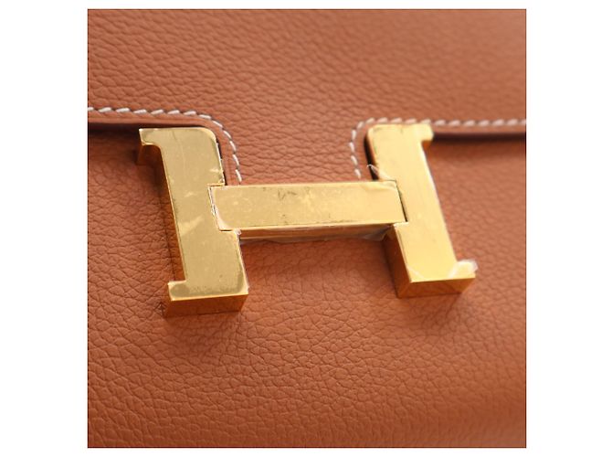 Portafoglio Hermès Constance Wallet To Go in pelle Evercolor Brown Marrone - vista 6