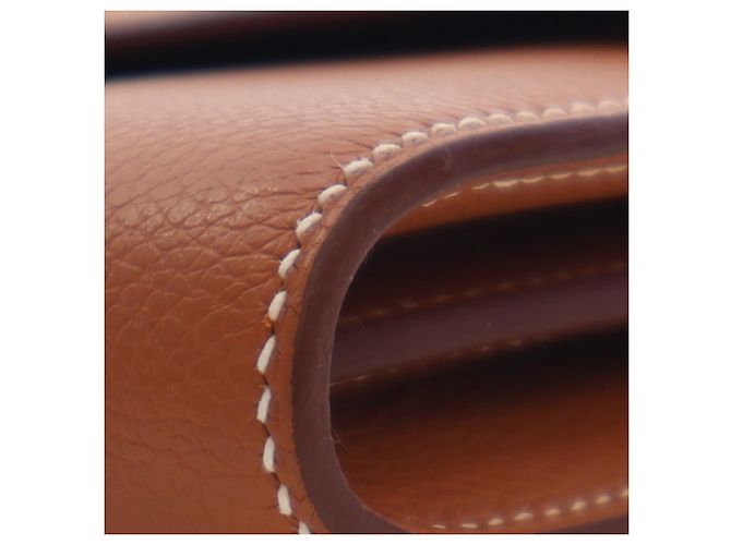Portafoglio Hermès Constance Wallet To Go in pelle Evercolor Brown Marrone - vista 7