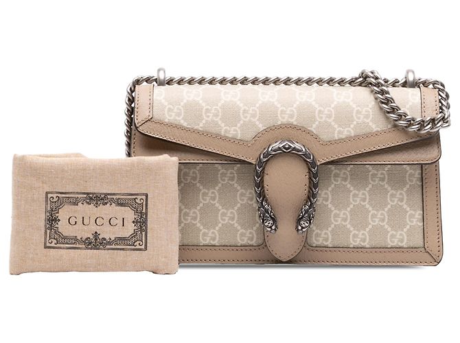 Gucci Beige Medium GG Supreme Dionysus Crossbody - vista 7