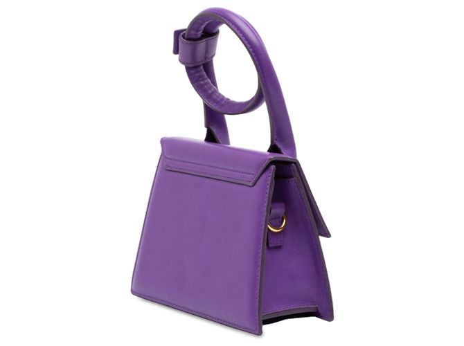 Jacquemus Purple Leather Le Chiquito Noeud Lila - Ansicht 2